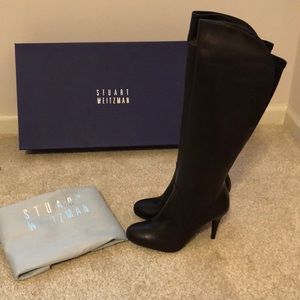 Stuart Weitzman Leather Boots. Sz 37. Brown. New!